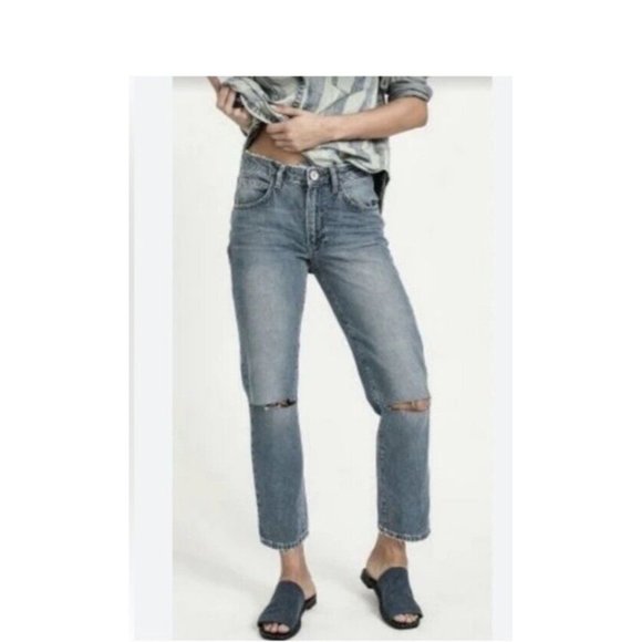 One Teaspoon Jeans 26 High Waist Awesome Baggies Loose Ripped Torn Revolve - Picture 1 of 9